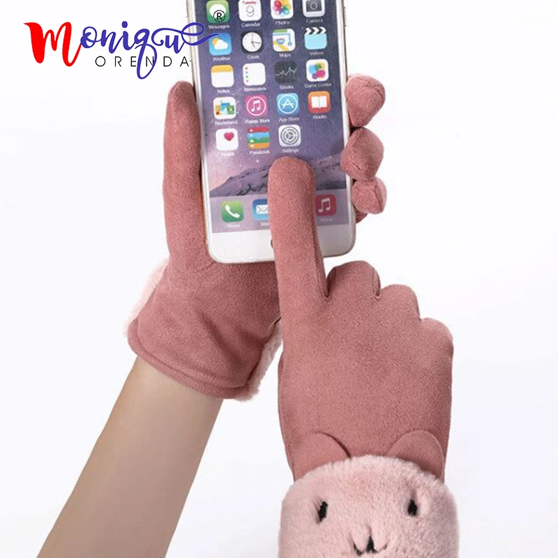 Классические женские модные зимние перчатки для активного отдыха спортивная