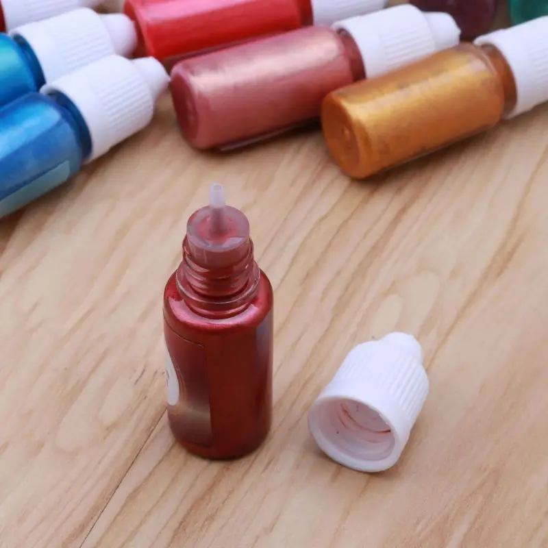 

24 Colors Pearlescent Resin Pigment Kit Liquid Pearl-luster Resin Pigment Colorant Dye Resin Jewelry Making Tools Kit