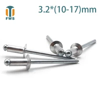 10pcs m3 2 multi size aluminium open end countersunk head break mandrel blind rivet nail pop rivets for furniture car aircraft