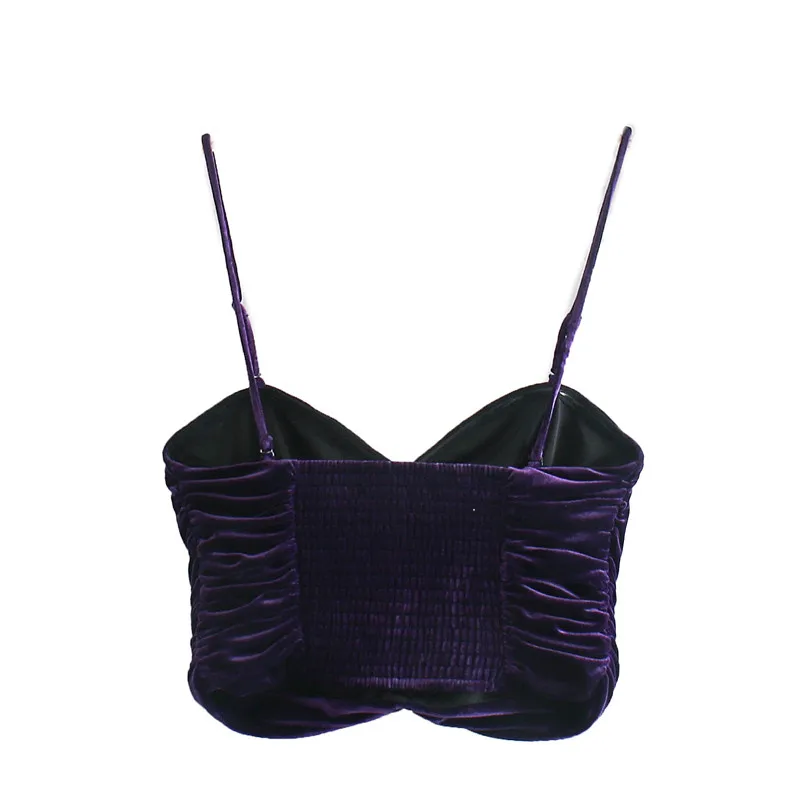 

French temperament crop tops sexy spaghetti strap tanke top off shoulder sleeveless camisole all-match slim fit fashion camis