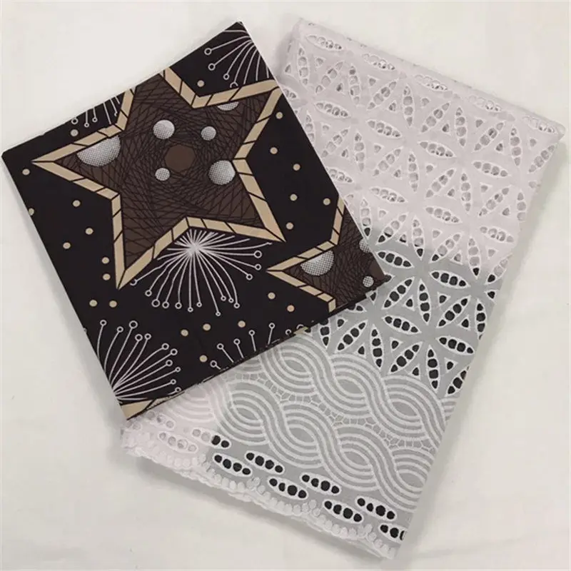 3 + 2 ярдов швейцарская вуаль кружева в швейцарской java восковой ткань с