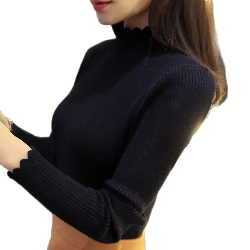 OHCLOTHING 2021 New Spring Autumn Fashion Women sweater high elastic sexy slim Warm tight Bottoming elegant Knitted Pullovers | Женская
