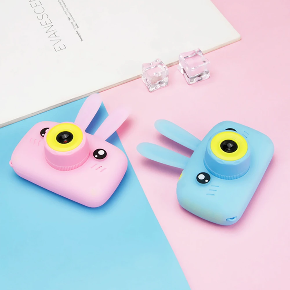 Детская фотокамера с мультяшным защитным чехлом мини цифровая камера для