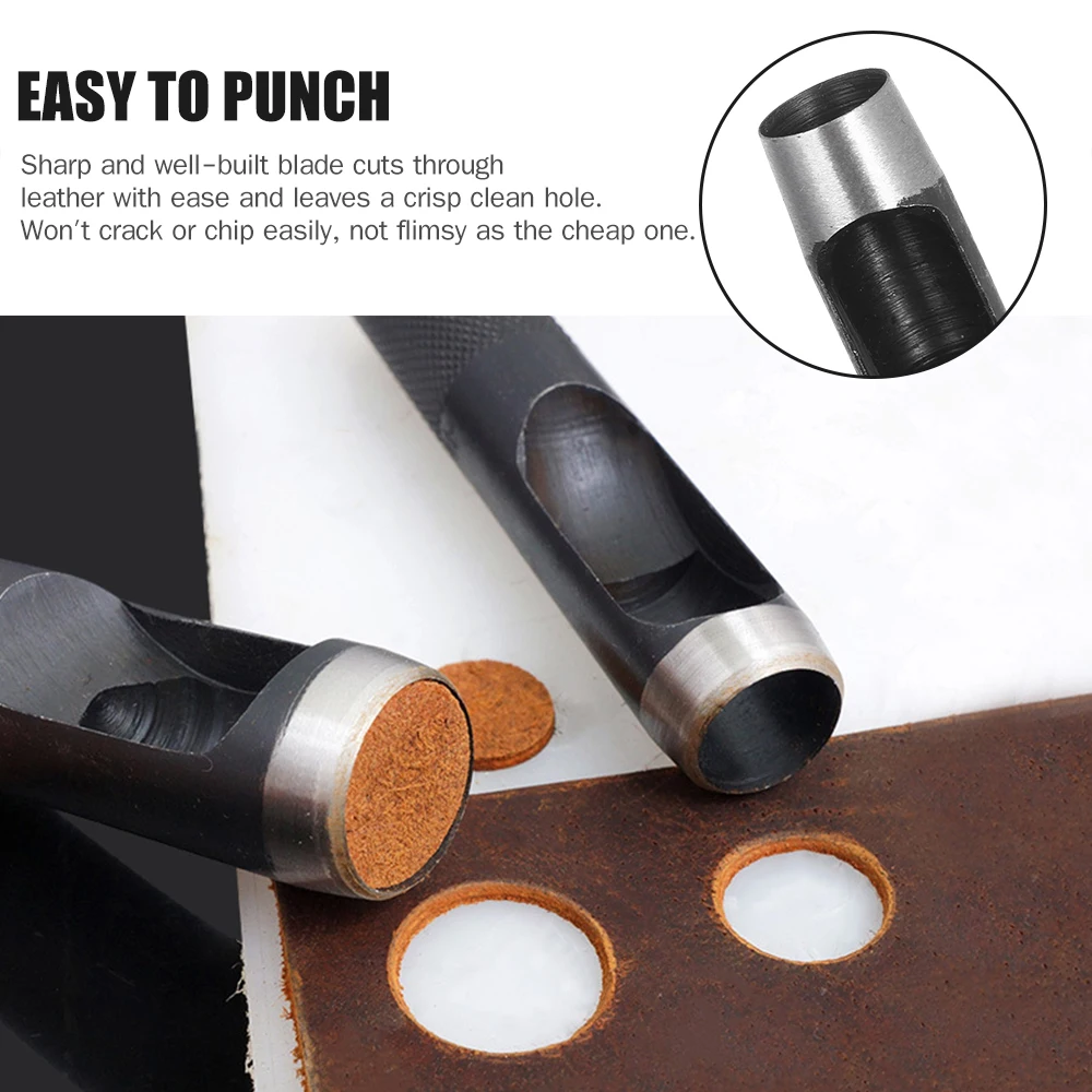 Набор кожаных инструментов 12 шт. набор дыроколов сверхмощный круглый дырокол для