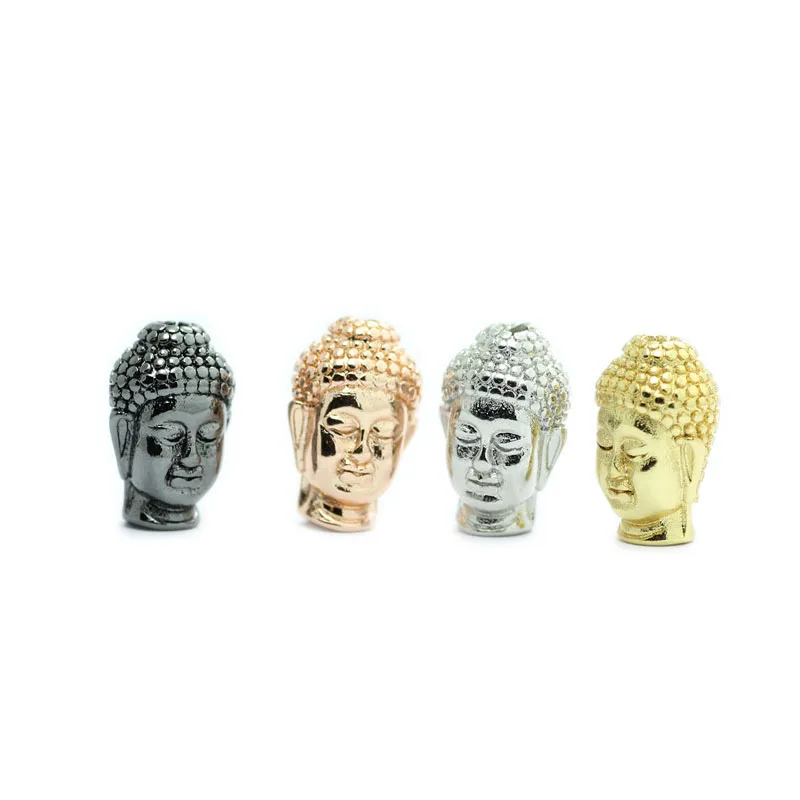 

120pcs Jewelry Supplies 4 Colors Stainless Steel Buddha head Beads For Jewelry Making Wholesale