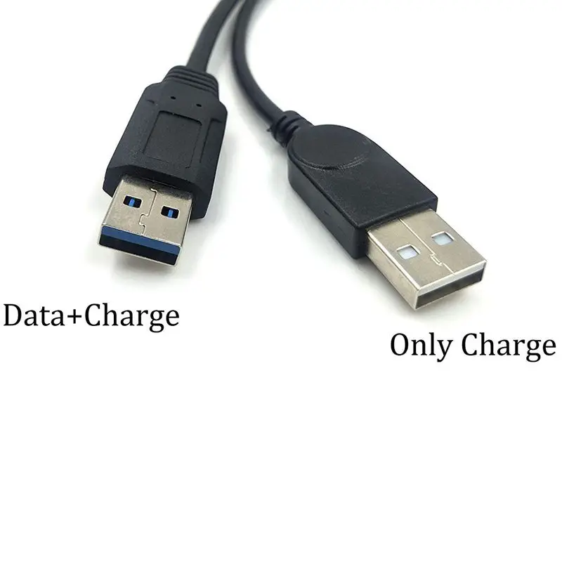 Черный USB 3,0 Женский двойной USB Мужской Экстра мощность данных Y удлинитель для 2,5 дюймов мобильного жесткого диска