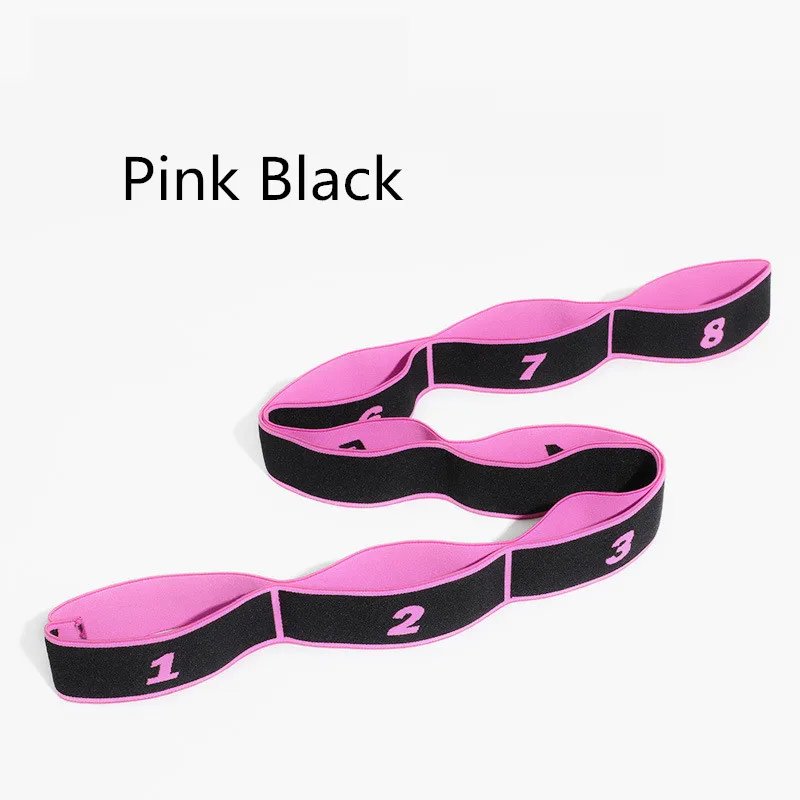 pink black 1 шт. розовый Ueasy латинский эластичный ремень для йоги Натяжной ремень для пилатеса и йоги тянущиеся для фитнеса эластичная лента для спортзала для йоги, фитнеса, тренировок - Цвет: pink black