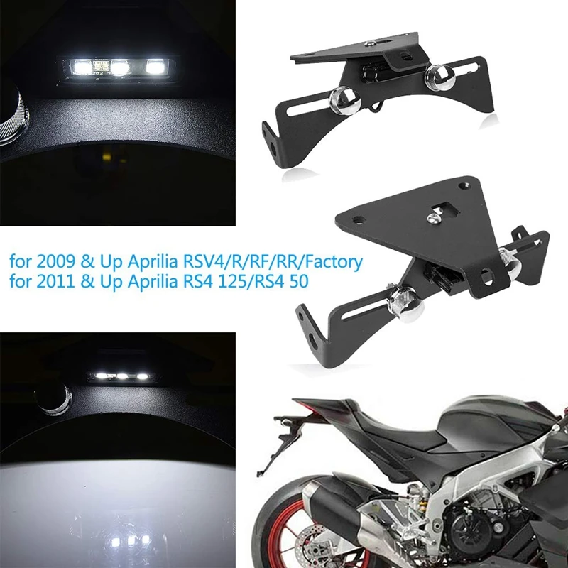 Tail Tidy держатель номерного знака Кронштейн светодиодный Eliminator для Aprilia RSV4/R/RF/RR 2009