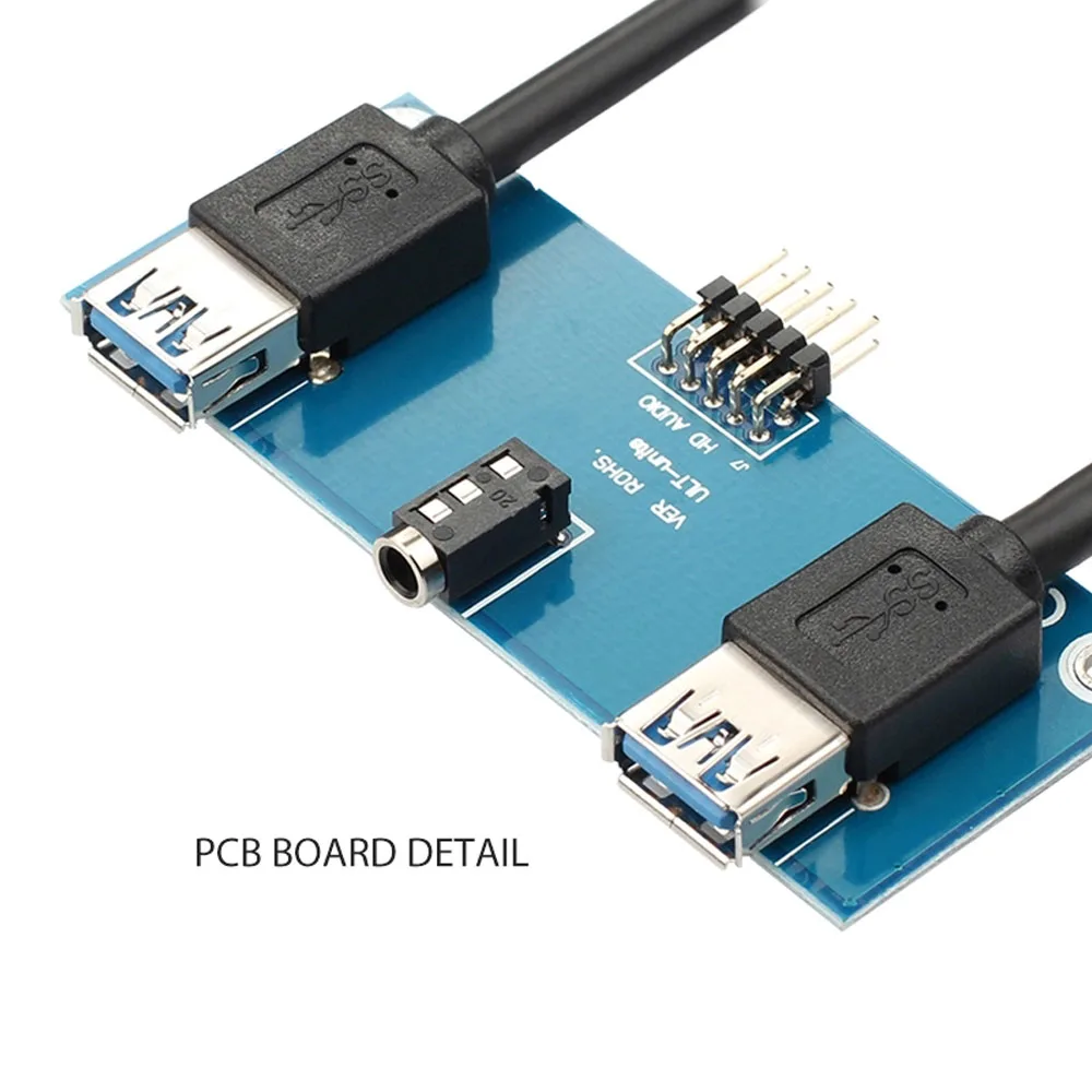 Чехол для компьютера MOWU с 2 портами USB 3 5 и передней панелью 0 дюйма аудиовыход в 1 HD