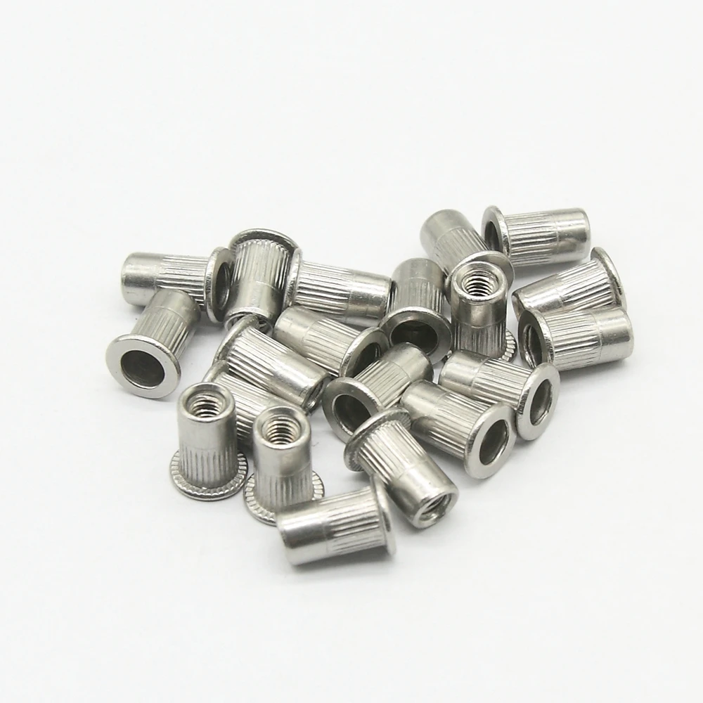 Оптовая торговля из нержавеющей стали плоская головка заклепки гайка M3 M4 M5 M6 M8 M10