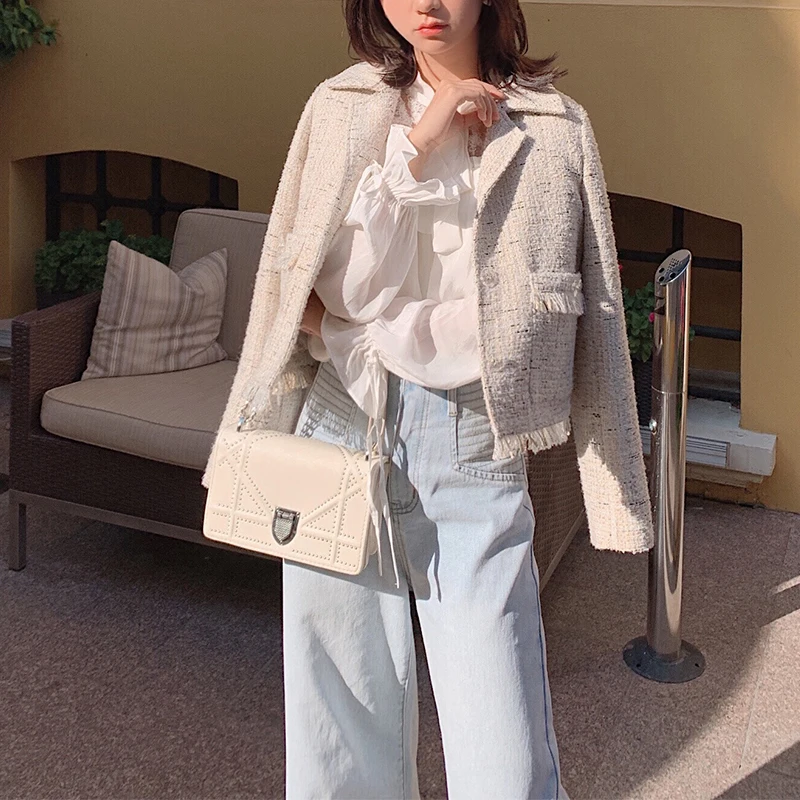 Женский однобортный костюм-двойка MISHOW однобортное пальто с длинными рукавами и