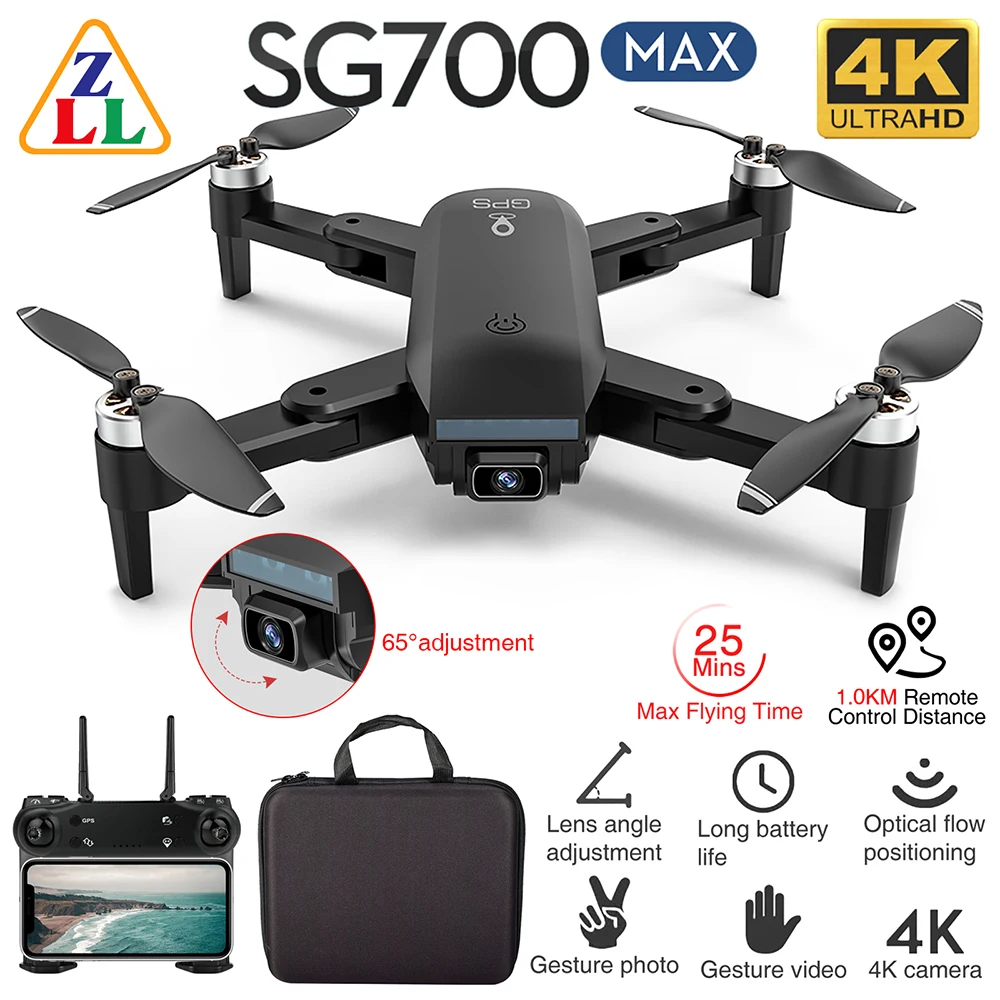 

ZLL SG700 MAX FPV GPS with 5G WIFI 4K HD Dual Camera Optical Flow Positioning Brushless RC Drone Quadcopter RTF