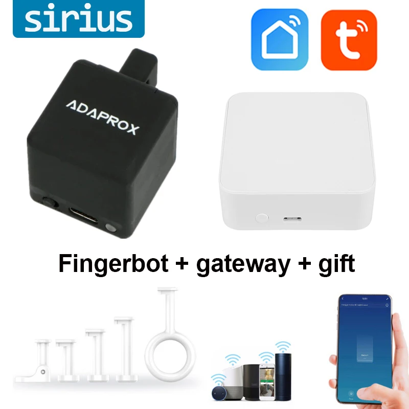 

Робот-ружье TUYA Adaprox Fingerbot, обновленная версия 2,0, мини-робот Smart Life с дистанционным управлением через приложение, работает с Alexa Google Assistant