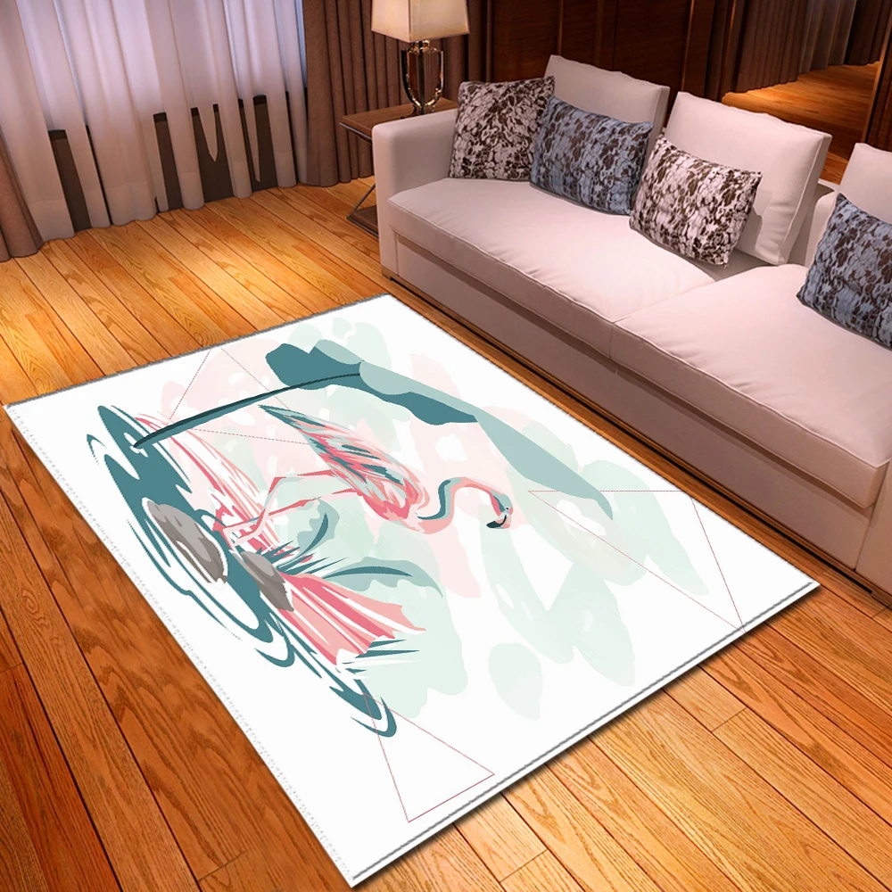 Мультяшный фламинго ковер для гостиной домашний декоративный детский игровой