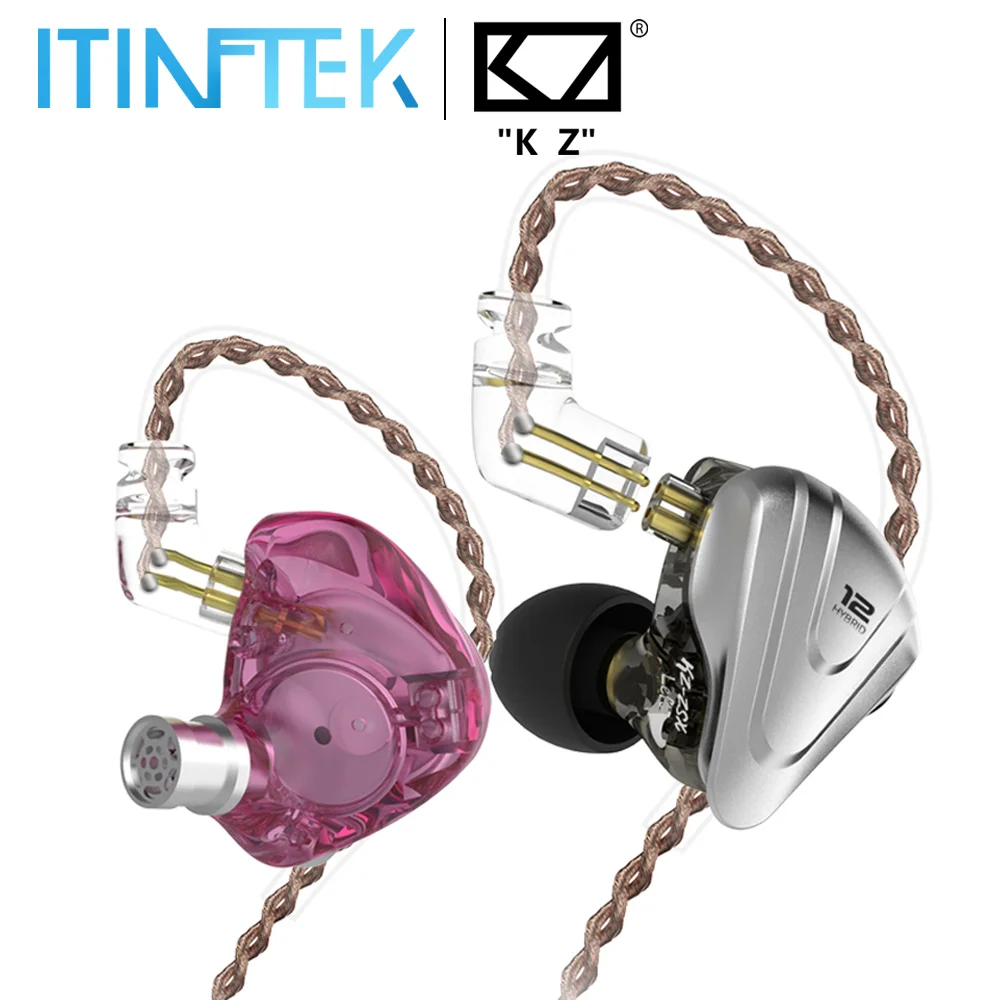 Наушники KZ ZSX Terminator HIFI металлические 5BA 1DD гибридные 12 драйверов бас гарнитура