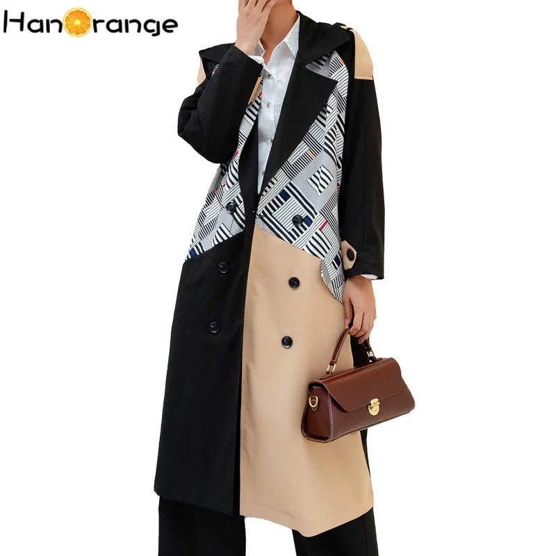 Женская ветровка с принтом и контрастной строчкой модный темпераментный осенний