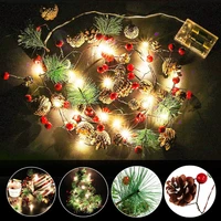 festoon led garland pine cone fairy lights christmas decoration for home garden decor outdoor led lights string holiday lighting