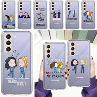 greys anatomy nurse doctor phone case for samsung galaxy s20 fe s21 s10 plus s10e note 20 ultra 10 lite m31 silicone clear cover