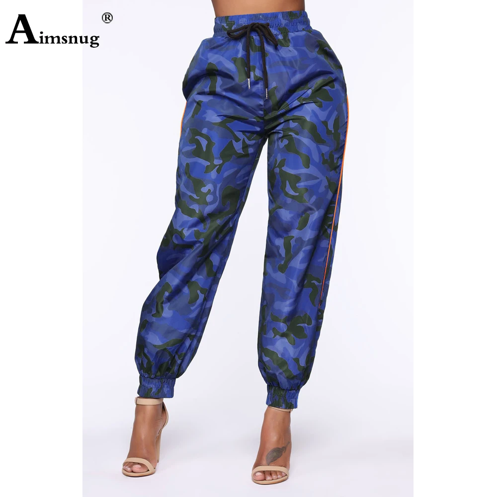 Aimsnug 2022 Spring New Leopard Print Pants Women Fashion Harem Pants Casual Drawstring All-matched Loose Elastic Waist Trousers