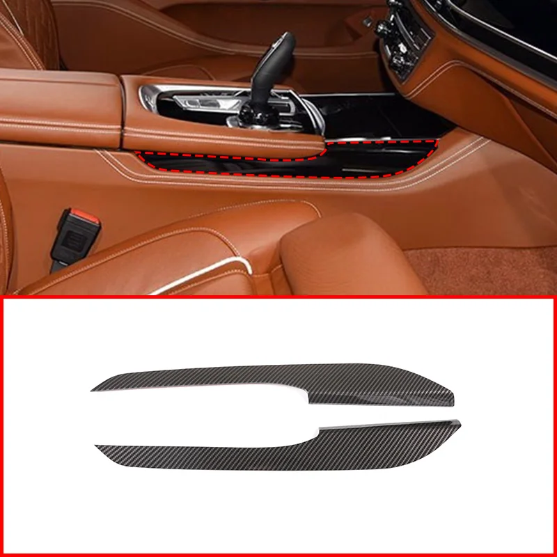 

For BMW 7 Series G11 G12 2017-2020 ABS Chrome/Carbon Fiber Central Control Side Decoration Trim Car Interior Accessories