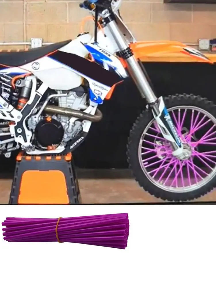 

Motorcycle Wheel Spoked Protector Wraps Rims Skin Trim Covers Pipe For Motocross Bicycle Bike Cool Accessories 5Colors