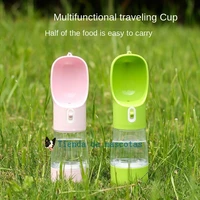 outdoor portable pet traveling water cup food cup dog drinking water device cat traveling dual purpose drinking cup