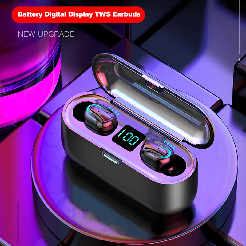 

Wireless Bluetooth 5.0 headset smart display waterproof noise reduction long battery life HIFI HD call bluetooth earphone Q32