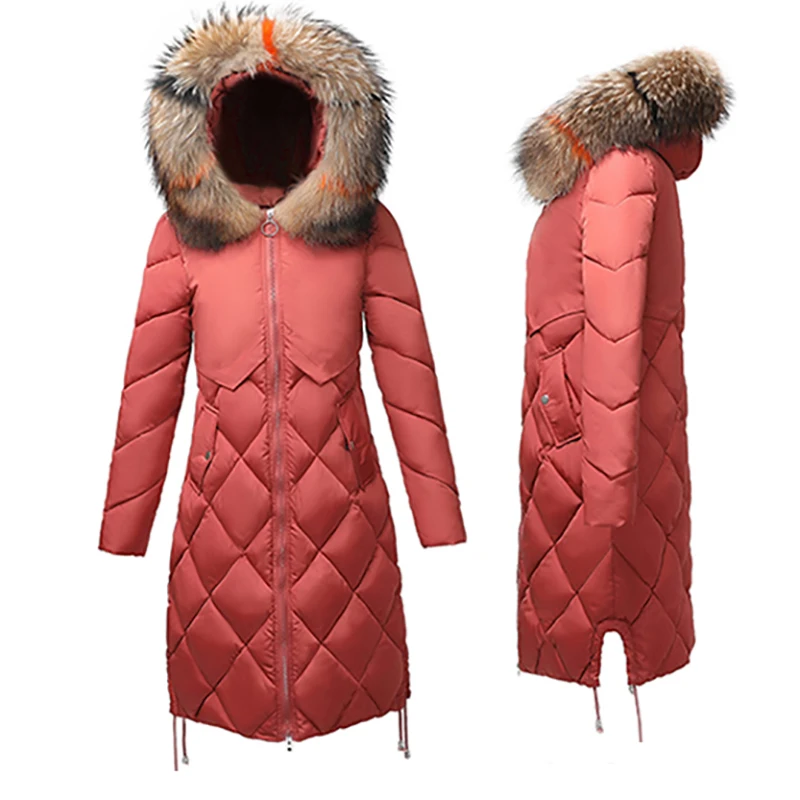 

Winter Women Parkas Female Long Thick Hooded Jackets L1111214