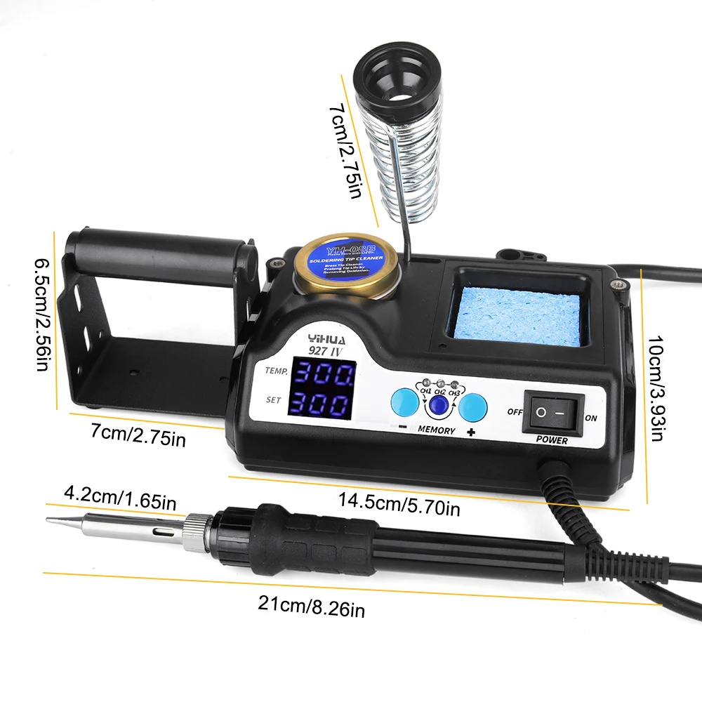 Паяльная станция 60 Вт цифровой дисплей штатив для паяльника + универсальный