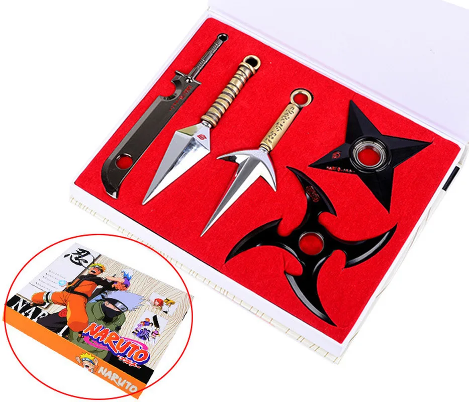 Высокое качество аниме Наруто Konoha Ninja Kakashi косплей реквизит Kunai ножи оружие броня