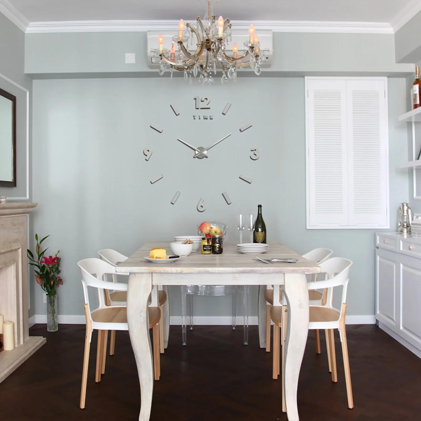 

Quiet Wall Clock Effect Sticker Decoration for Home Office Hotel Restaurant Diy