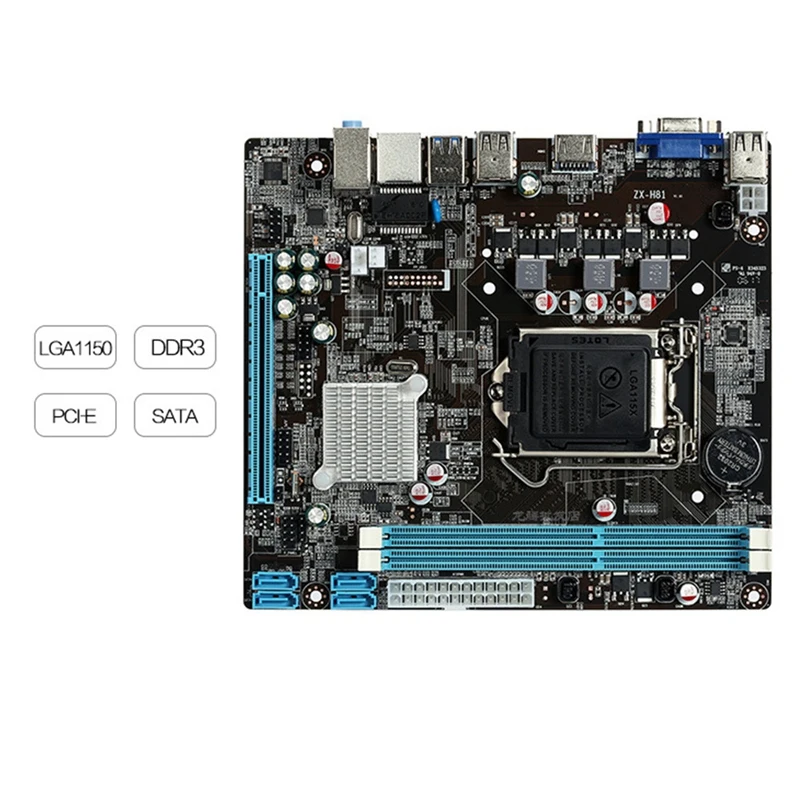 Практичная стабильная материнская плата LGA 1150 для разъема H81 DDR3 память
