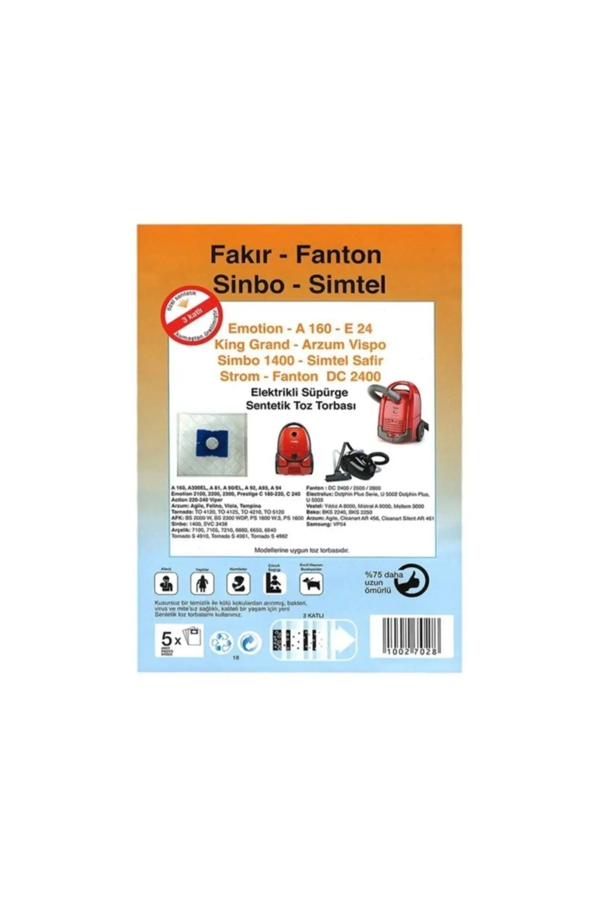 

MHK Parts - Fanton - Sinbo - Simtel Dust Bag 5 Pcs