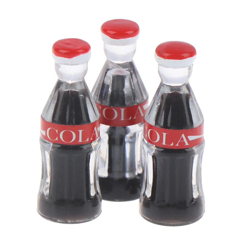 

3pcs/set Mini Coke Drinks Dollhouse Mininature Food For Blyth Bjd Doll Drink Decoration