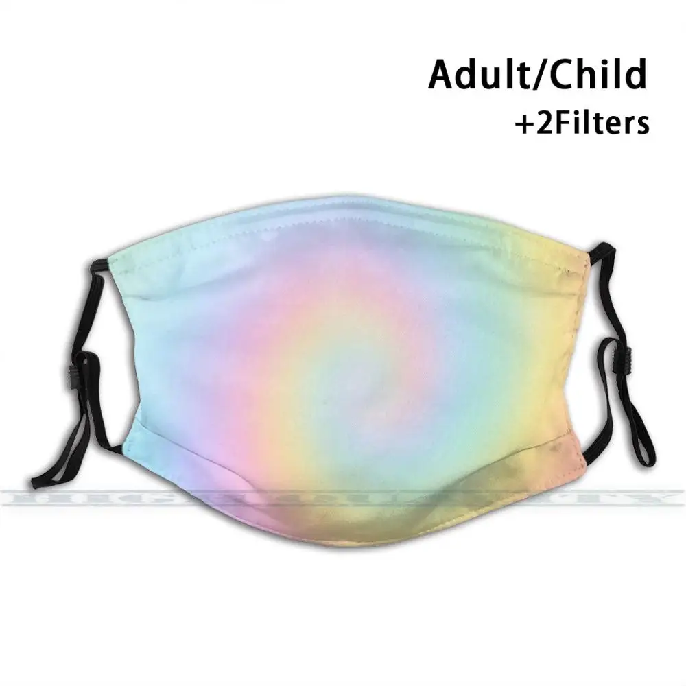 

Pastel Swirl Dustproof Non-Disposable Mouth Face Mask Pm2.5 Filters For Child Adult Pastel Rainbow Tie Dye Cute Pink Tumblr