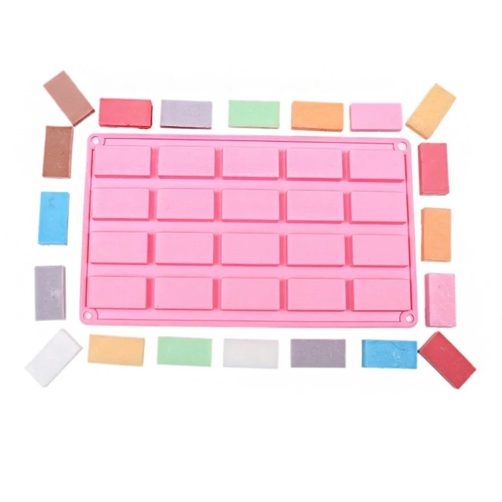 20 отверстий прямоугольная силиконовая форма для мыла сделай сам льда шоколада