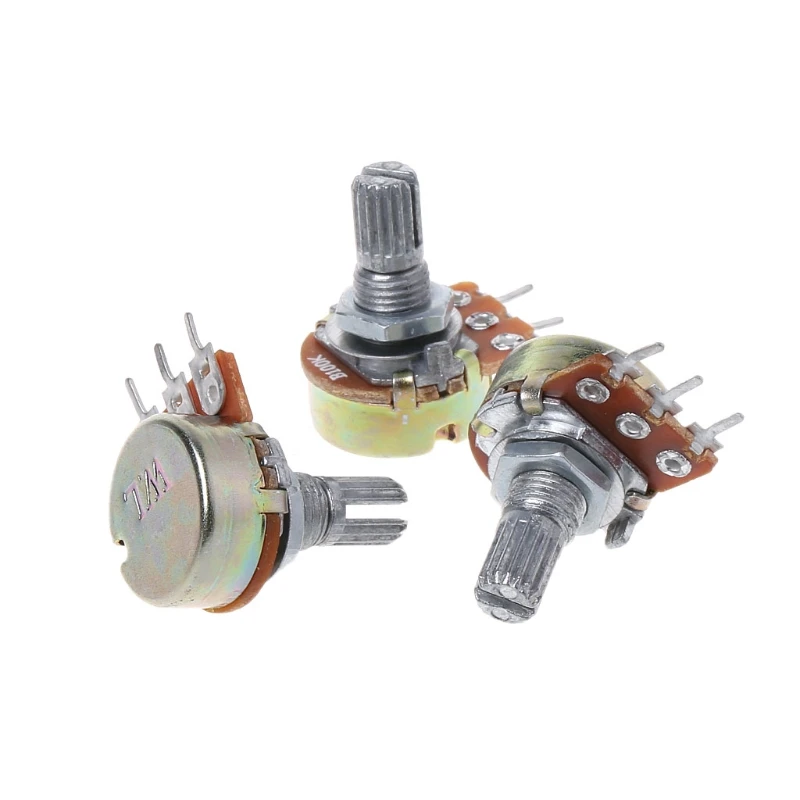 

18Pcs 9 Values Single Potentiometer Assortment Kits B500K-5K With Nut And Washe W3JB