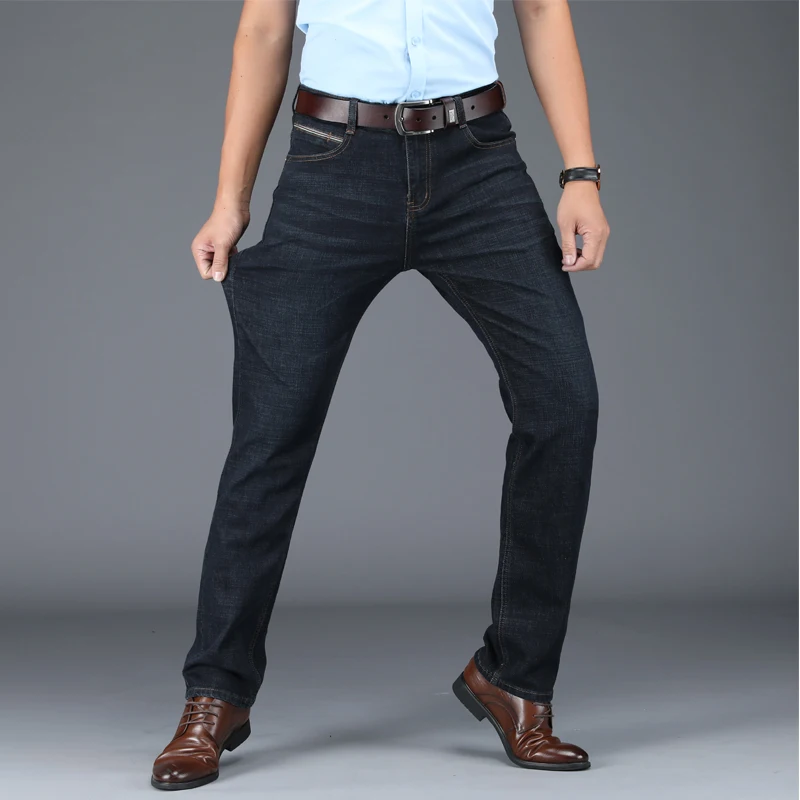 Классические джинсы мужские дизайнерские брюки прямые повседневные шикарные