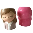 Формы из смолы аксессуары для украшения торта инструменты для выпечки DIY цветочный горшок свеча гипс Шоколад силиконовая форма