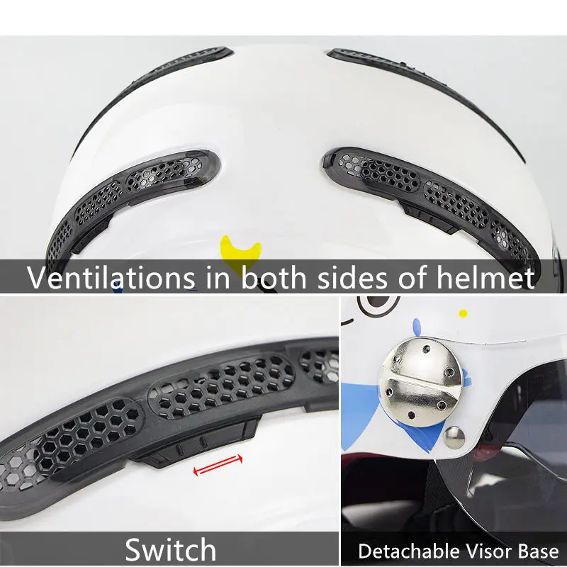 Шлем женский Электрический со встроенными линзами милая летняя одежда для езды