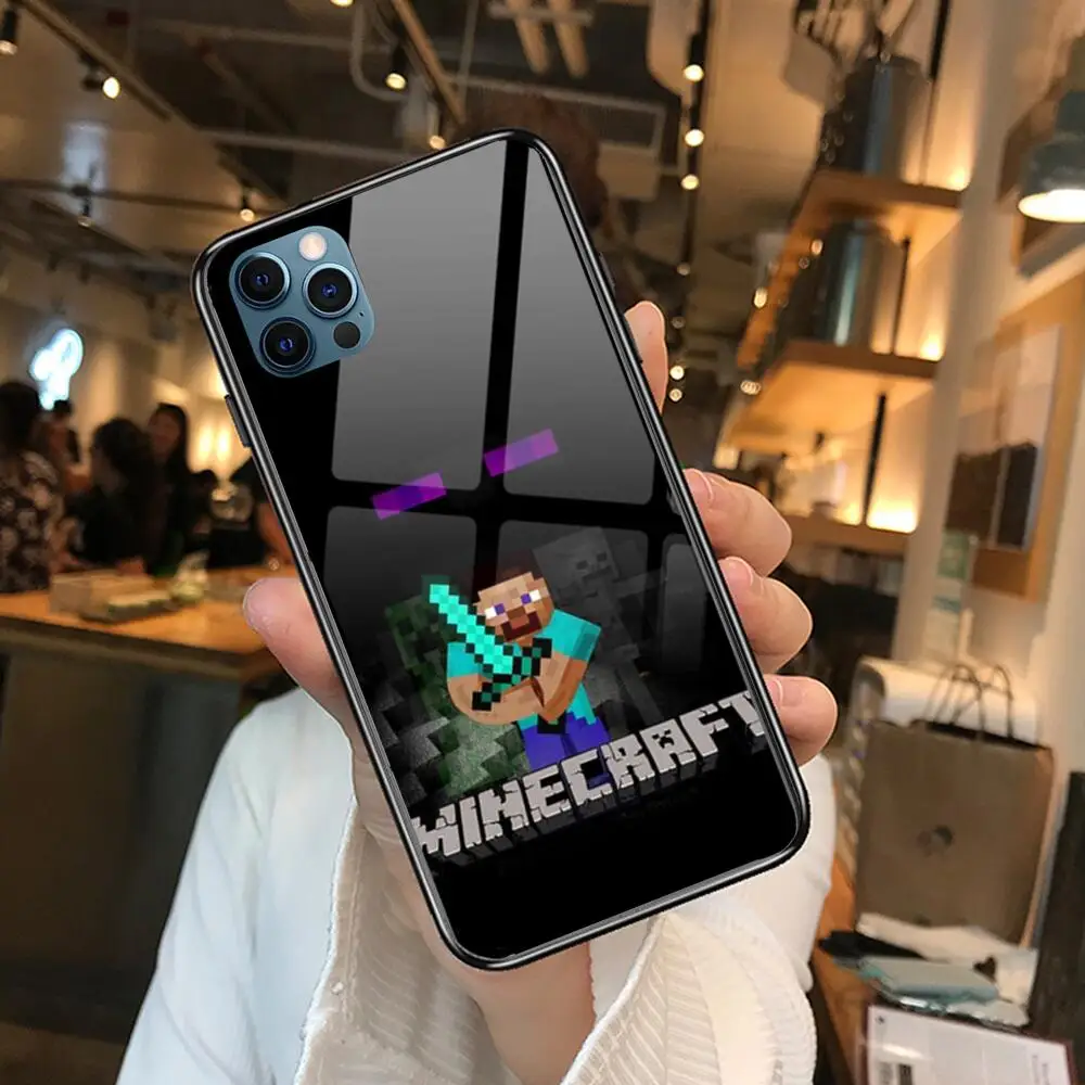 

Popular Game World Cartoon cover Soft Anime Phone Case cover For iphone 12 Pro Max 11 8 7 6 S XR PLUS X XS SE 2020 mini black
