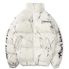 Мужская зимняя куртка-парка с карманами, Повседневная Уличная куртка большого размера с текстурным принтом в стиле хип-хоп, 2020