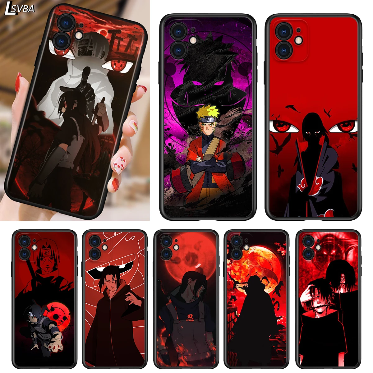 

Soft TPU Cover Cool Japanese Anime for Apple iPhone 12 11 SE XS XR X 7 8 6 5 S mini Plus Pro MAX 2020 Black Phone Case