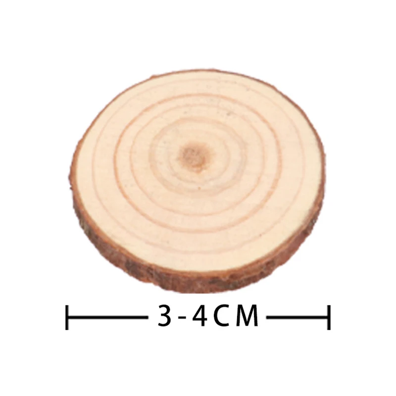 1 шт. натуральная сосна круглые необработанные деревянные ломтики круги Сделай