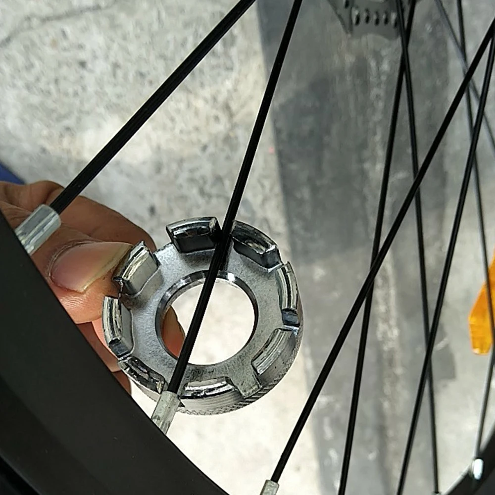 

Mini Cycle Spoke Nipple Key Bike Bicycle Wheel Rim 8 Way Wrench Spanner Durable Portable Bike Tightness Adjustment Repair Tool
