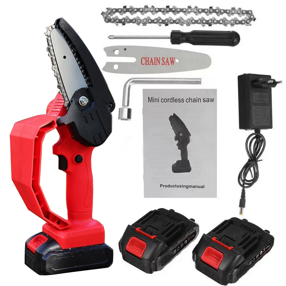 

4 Inch 550W Mini Pruning Saw Portable Electric Pruning Saw with Lithium Battery Cordless Woodworking Saw for Garden Logging