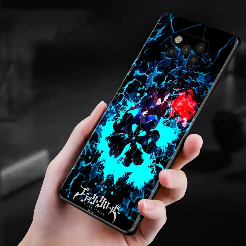 phone case for xiaomi poco x3 nfc f3 gt civi m3 note 10 11 lite 9t 10t 11t pro pocophone f1 cover black clover logo anime free global shipping