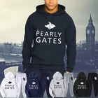 Мужской спортивный костюм, толстовка с жемчужным принтом и спортивные штаны, однотонный пуловер, 2021