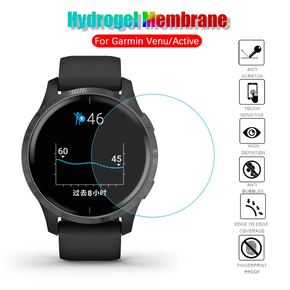 Мягкая прозрачная защитная пленка для Garmin Venu/Active Smartwatch 3 шт. полная крышка