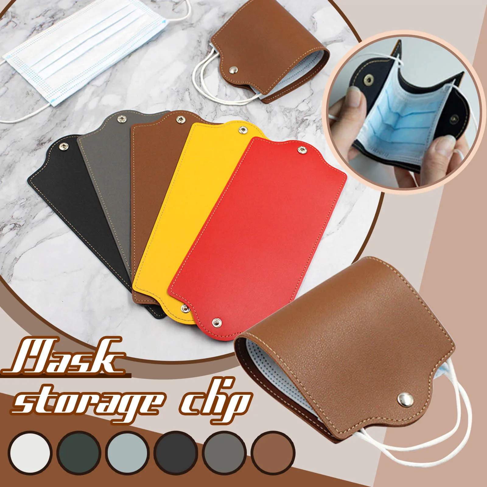

Disposable Leather Masks Portable Masks Storage Folder Container Case Foldable Mask Storage Clip Maske Holder Home Organizer